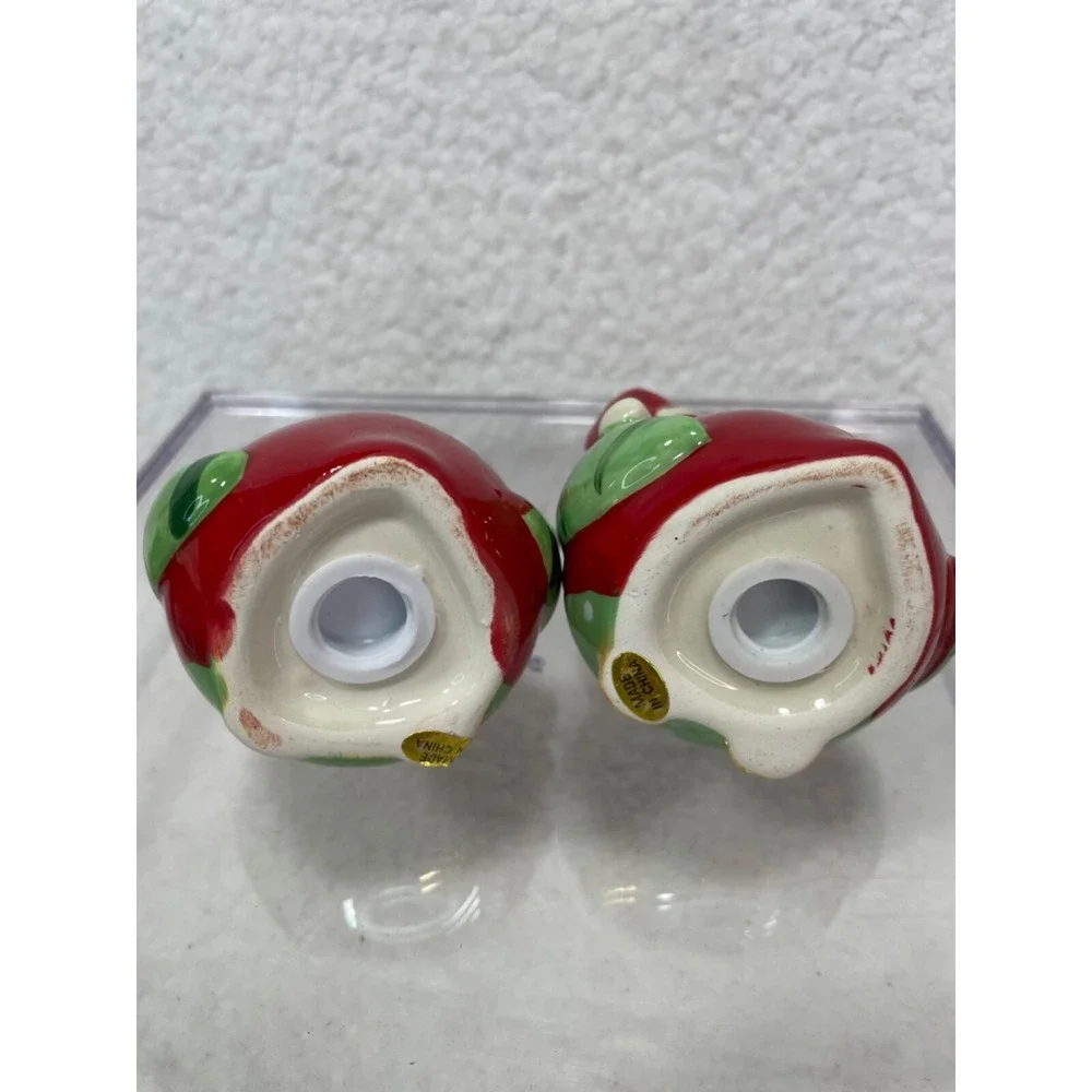 Pfaltzgraff Holiday Owls‎ Salt and Pepper Shakers Christmas